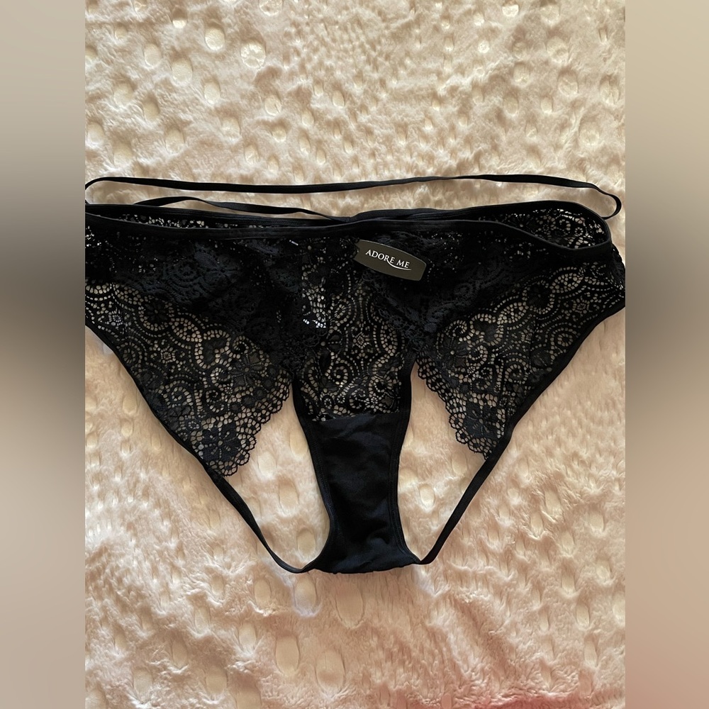 Black Cheeky Lace Panties